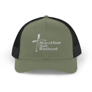 Man of God, Dad, Husband Snapback Trucker Hat - My Faith My Father