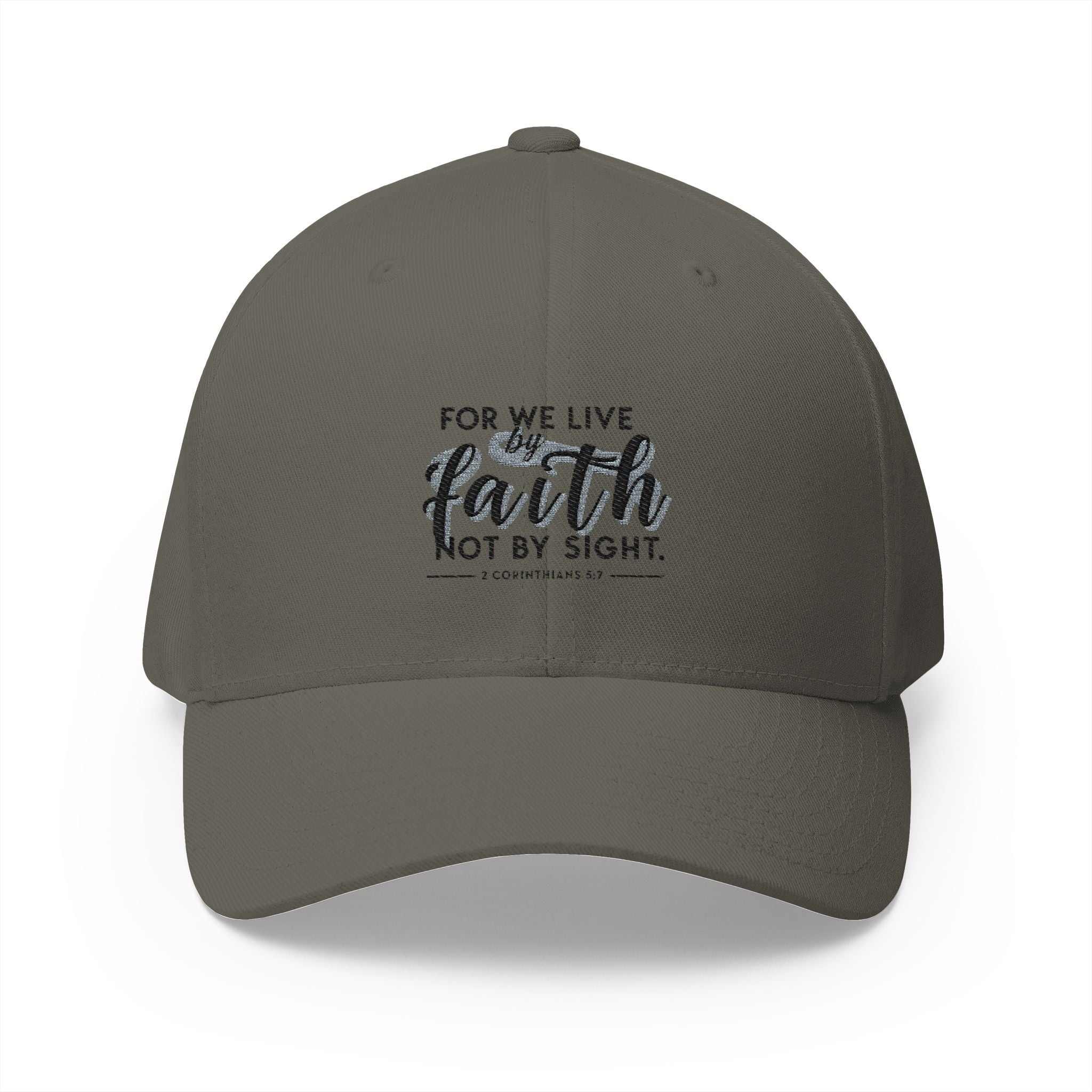 For We Live By Faith Flexfit Hat