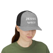 Jesus Won Snapback Trucker Hat - My Faith My Father