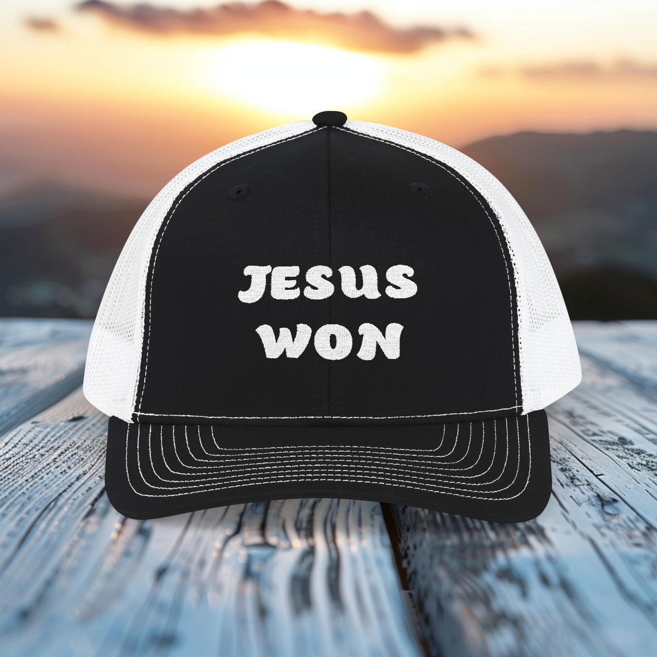 Jesus Won – Richardson 112 Snapback Trucker Hat | Christian Headwear
