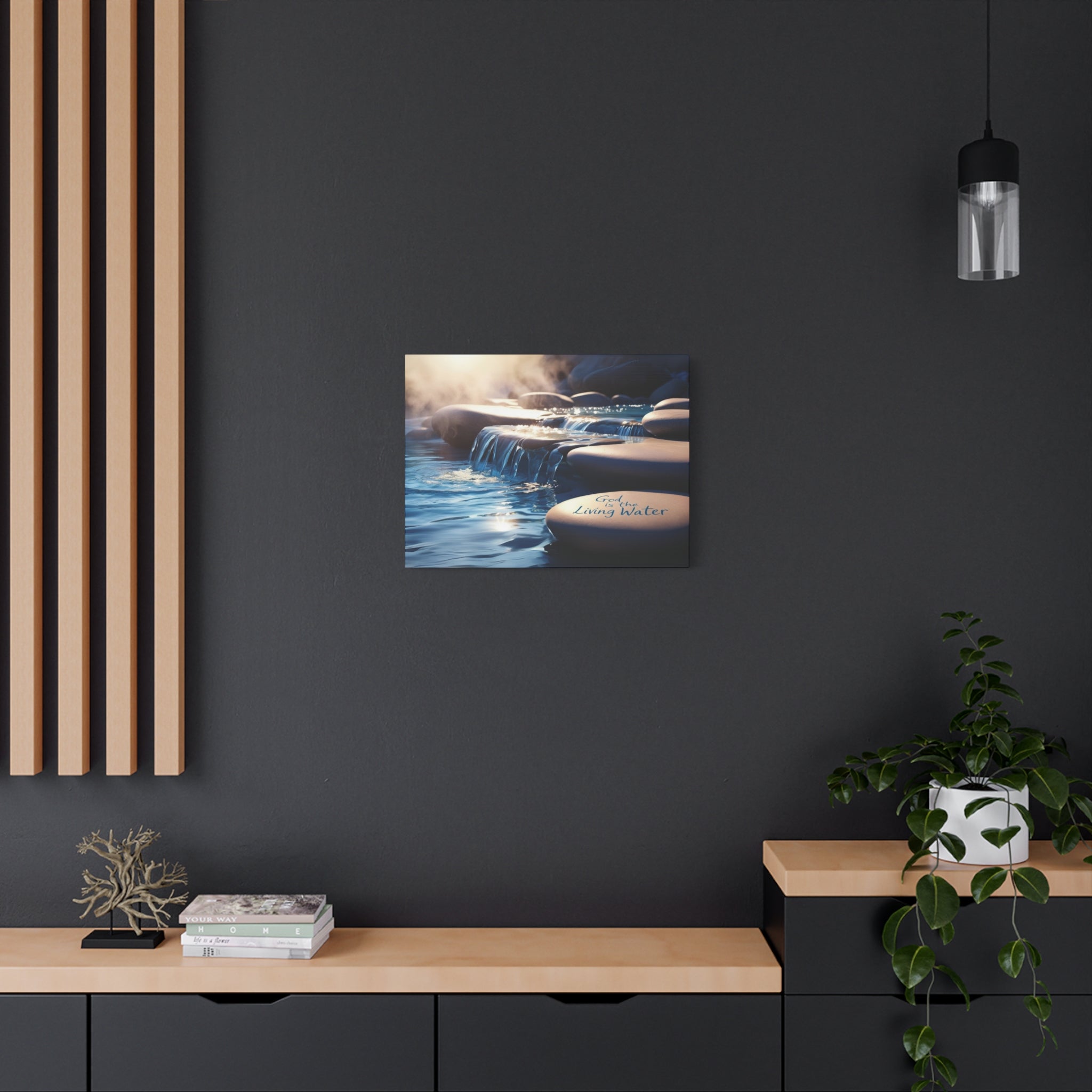God is the Living Water Wall Decor Canvas