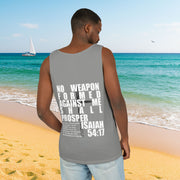 Isaiah 54:17 No Weapon Formed Against Me Relaxed Fit Tank Top - My Faith My Father