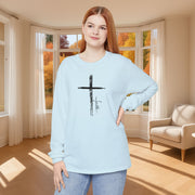Cross With Faith Unisex Relaxed Fit Long Sleeve T-Shirt - My Faith My Father