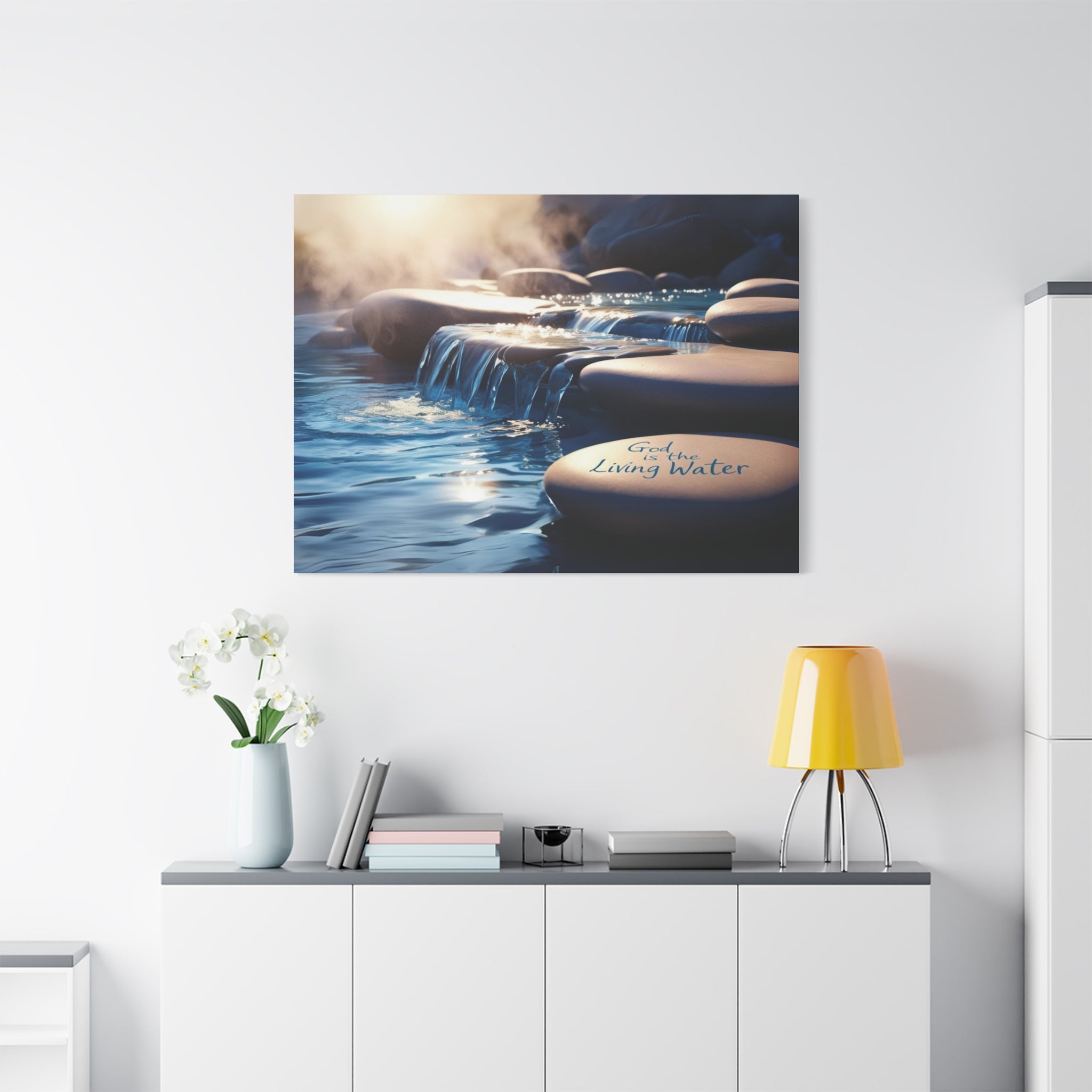 God is the Living Water Wall Decor Canvas