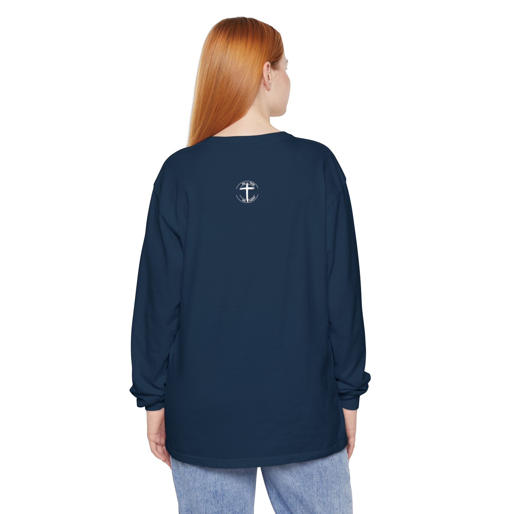 Faith Can Move Mountains Unisex Relaxed Fit Long Sleeve T-Shirt
