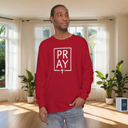 Pray + Cross Unisex Relaxed Fit Long Sleeve T-Shirt - My Faith My Father