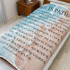 Love Is Patient Velveteen Plush Blanket - My Faith My Father