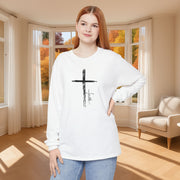 Cross With Faith Unisex Relaxed Fit Long Sleeve T-Shirt - My Faith My Father
