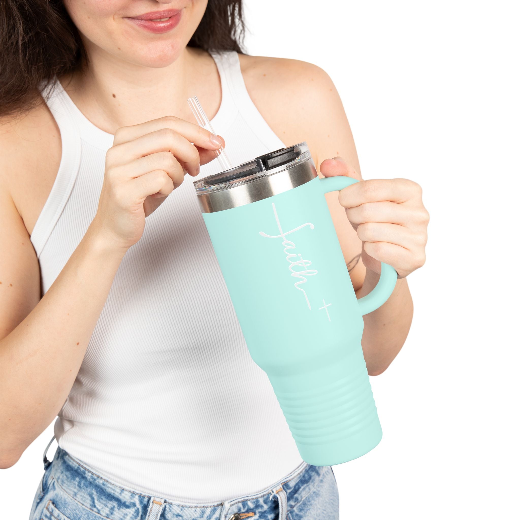 Faith + Cross 40oz Insulated Travel Mug