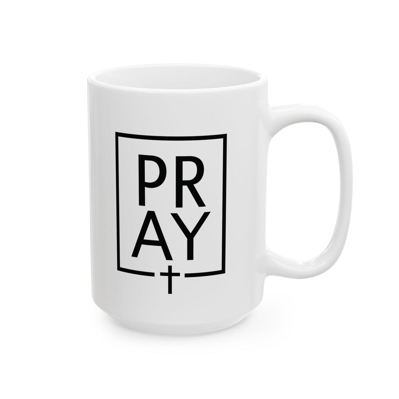 Pray  + Cross Ceramic Coffee Mug - My Faith My Father