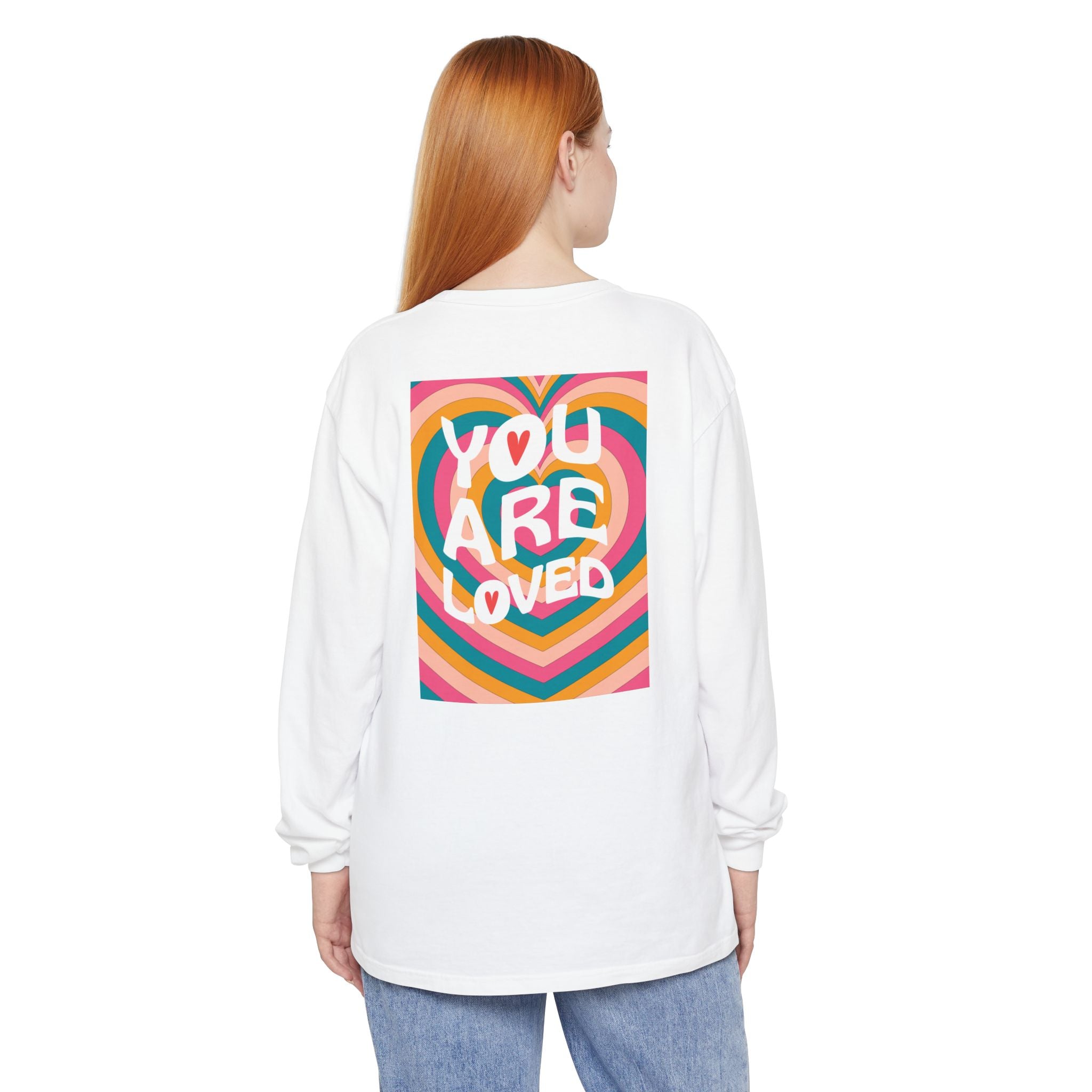 You Are Loved Retro Unisex Relaxed Fit Long Sleeve T-Shirt