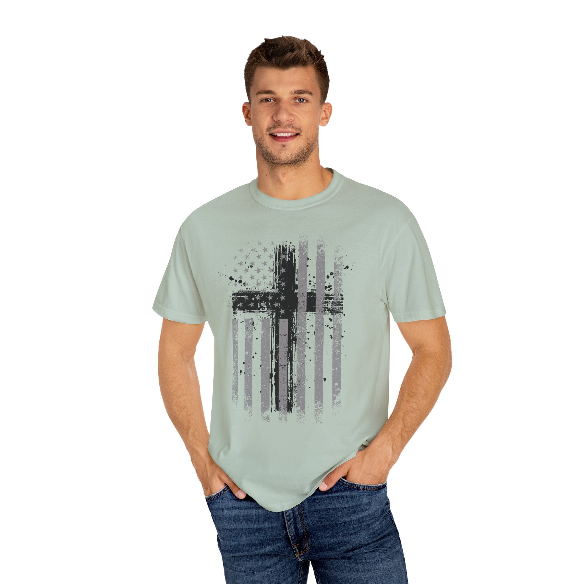 Flag With Cross Faith Unisex Relaxed Fit T-Shirt