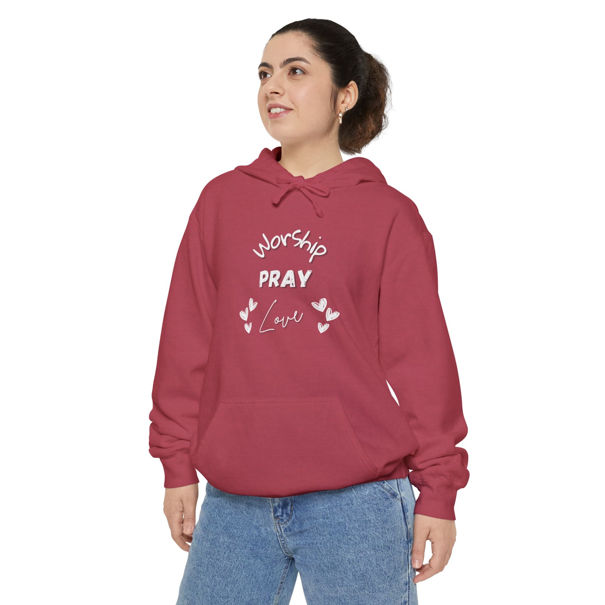 Worship, Pray, Love Unisex Relaxed Fit Hoodie