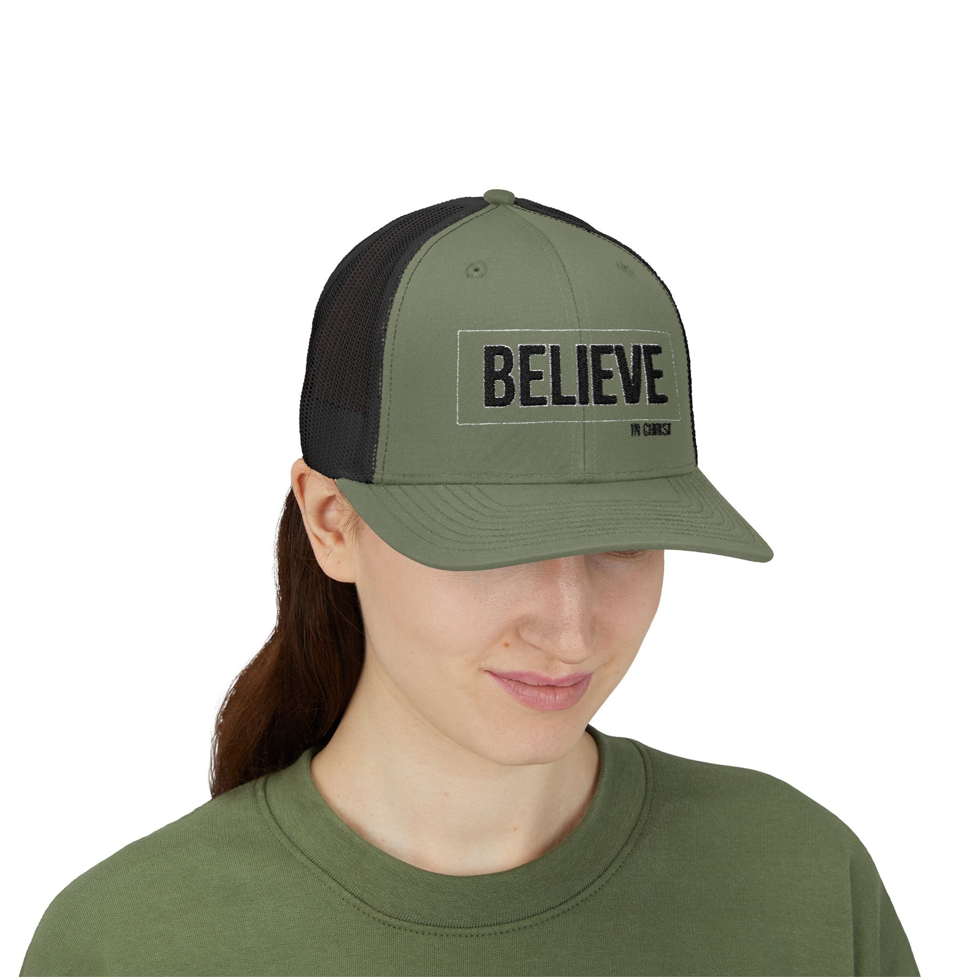 Believe In Christ Snapback Trucker Hat - My Faith My Father