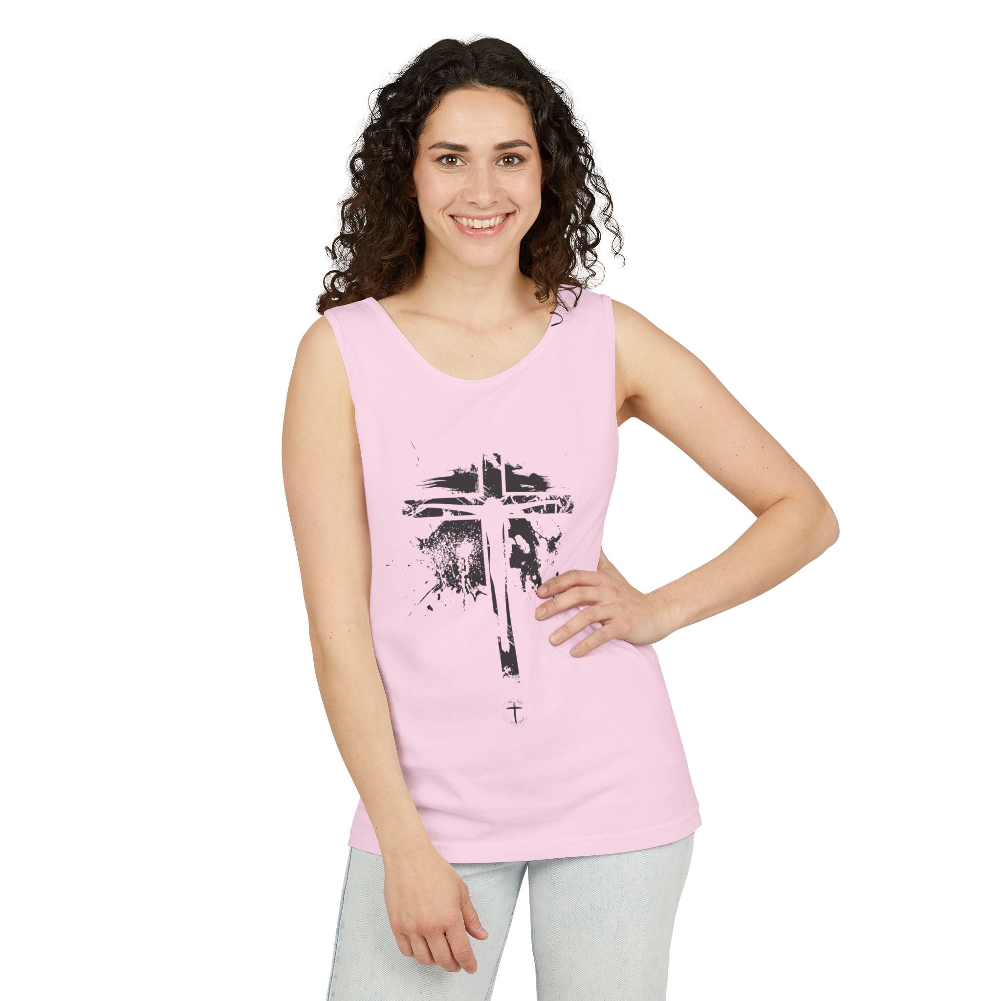 Jesus On Cross Relaxed Fit Tank Top