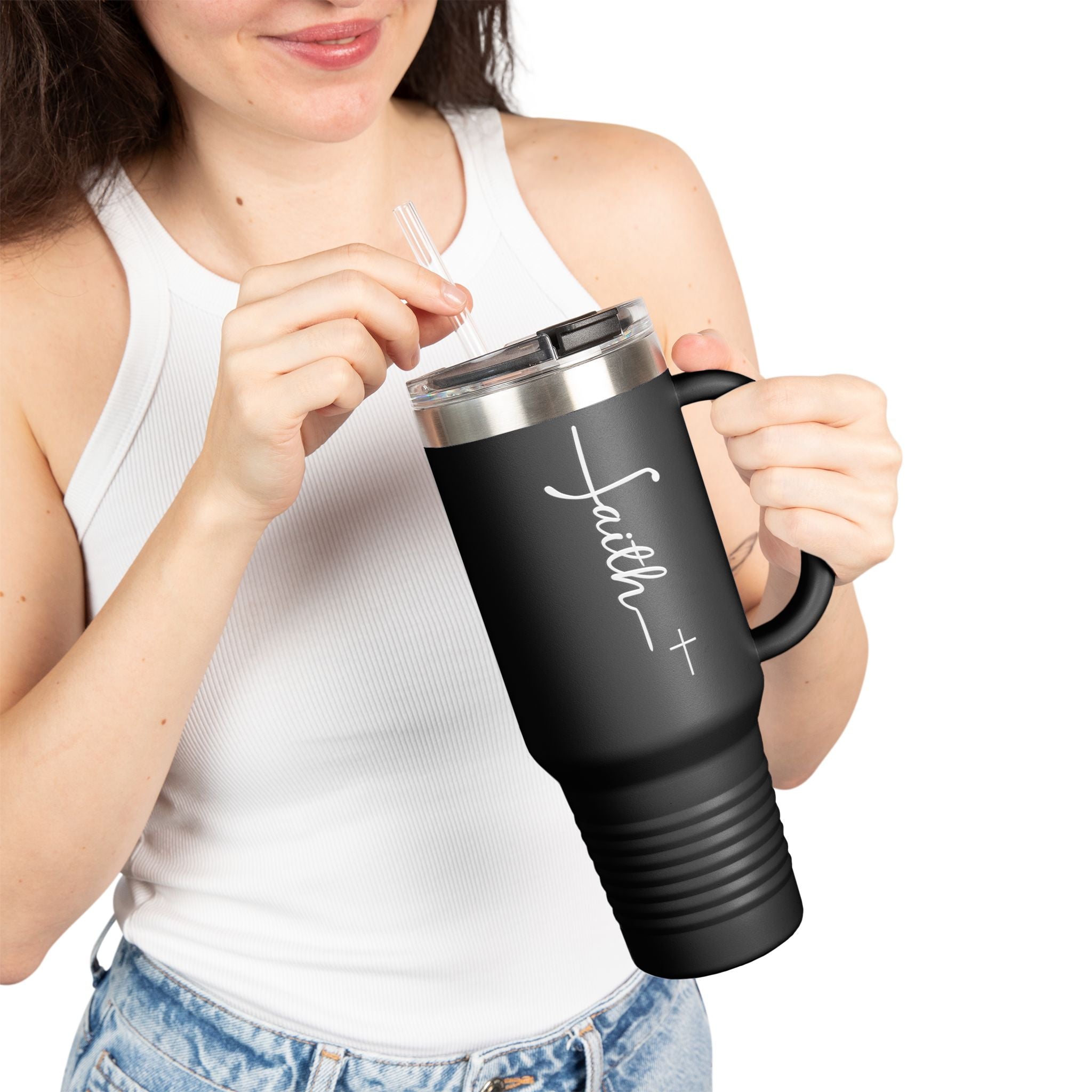Faith + Cross 40oz Insulated Travel Mug