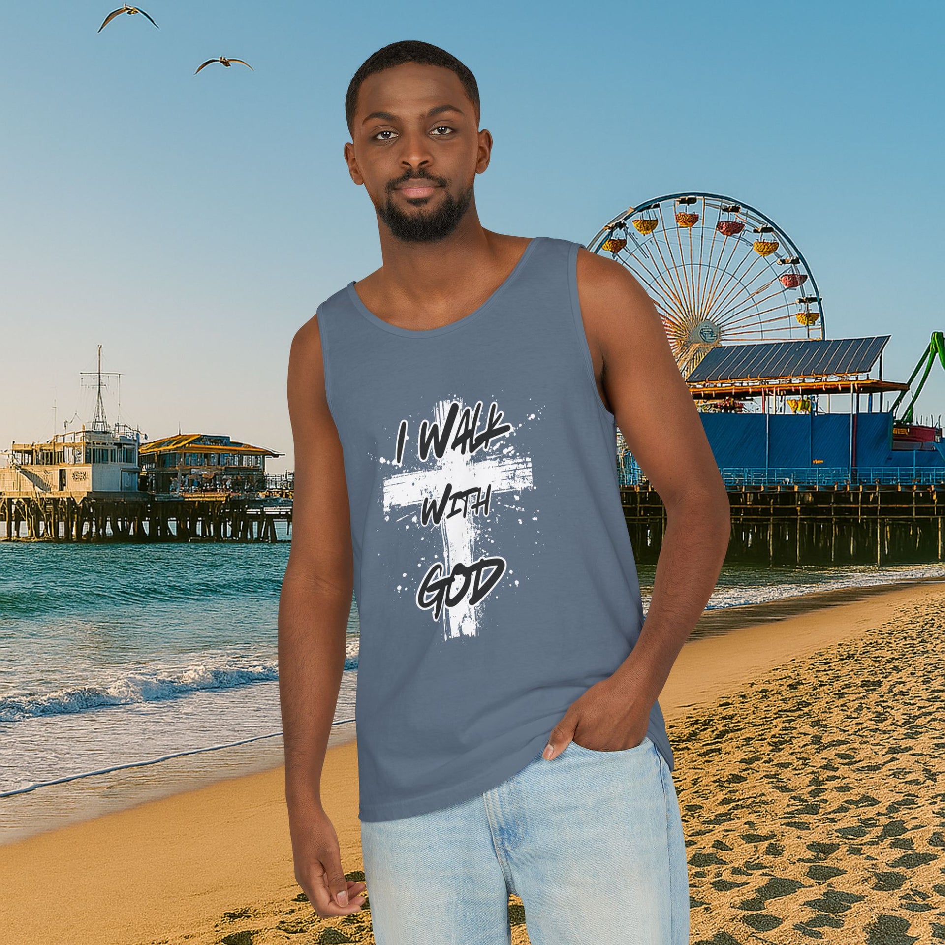 I Walk With God Unisex Relaxed Fit Tank Top - My Faith My Father
