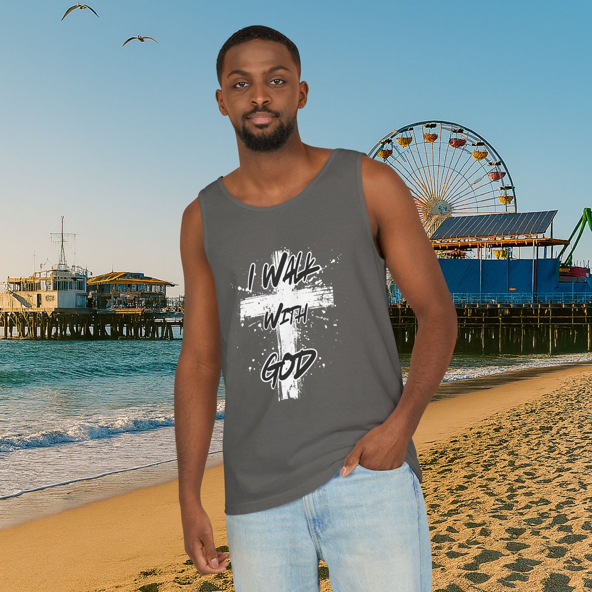 I Walk With God Unisex Relaxed Fit Tank Top - My Faith My Father