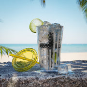 Flag With Cross Sunsplash 16oz Tumbler With Straw - My Faith My Father