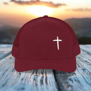 White Cross Snapback Trucker Cap (Embroidery) - My Faith My Father