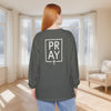 PRAY + Cross Unisex Relaxed Fit Long Sleeve T-Shirt - My Faith My Father