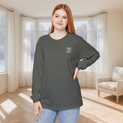 PRAY + Cross Unisex Relaxed Fit Long Sleeve T-Shirt - My Faith My Father