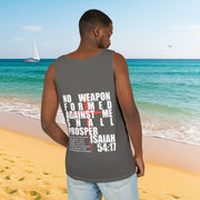Isaiah 54:17 No Weapon Formed Against Me Relaxed Fit Tank Top - My Faith My Father