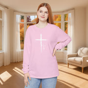 Cross With Faith Unisex Relaxed Fit Long Sleeve T-Shirt - My Faith My Father