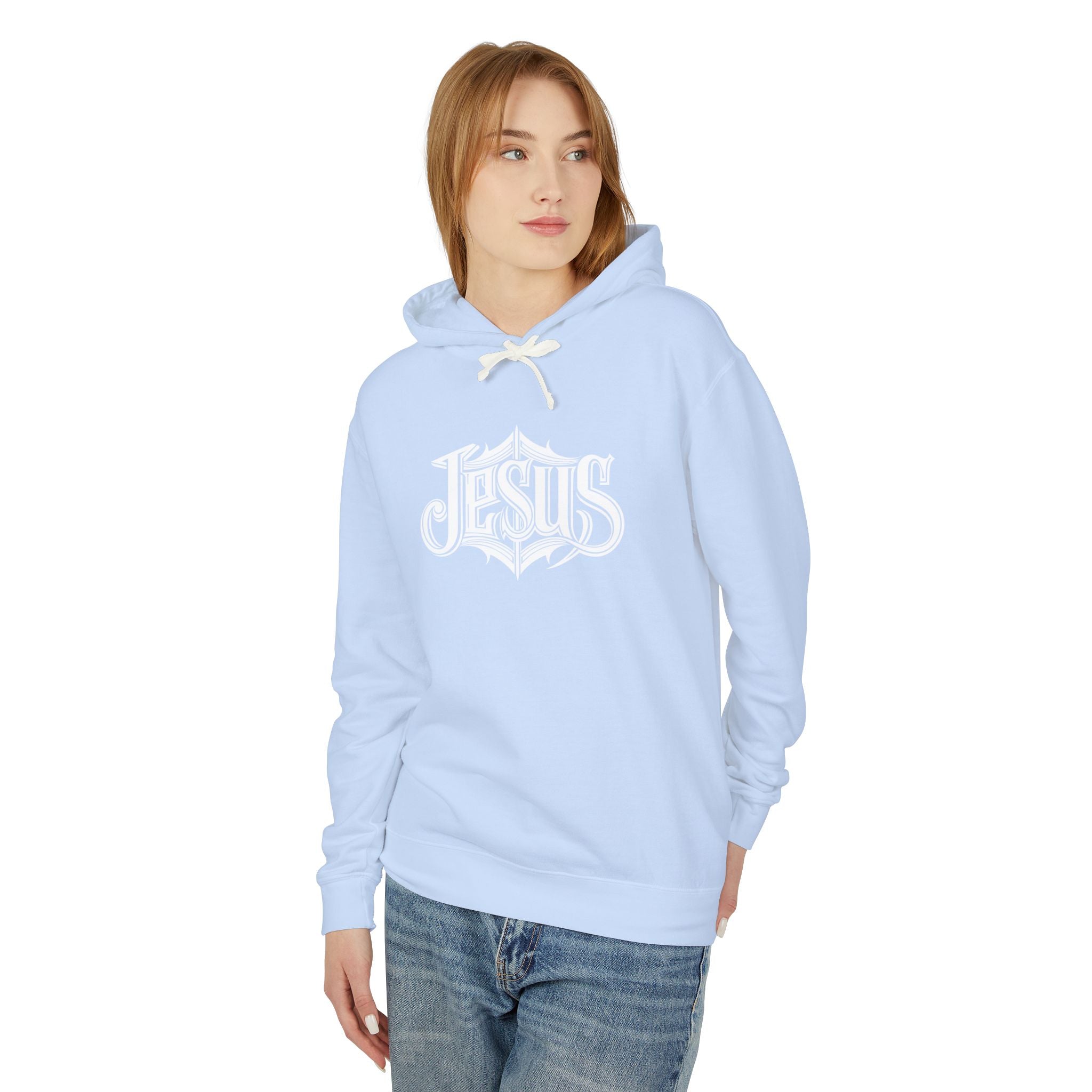 Jesus Unisex Relaxed Fit Lightweight Hooded Sweatshirt