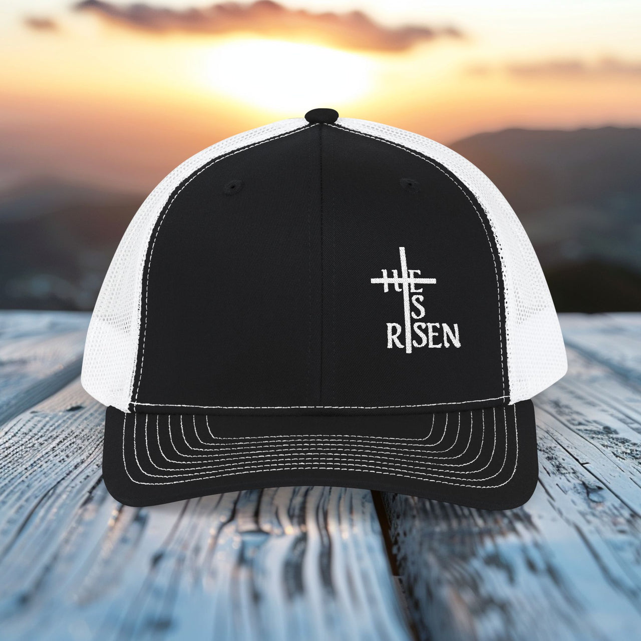 He Is Risen Snapback Trucker Cap (Embroidery) - My Faith My Father