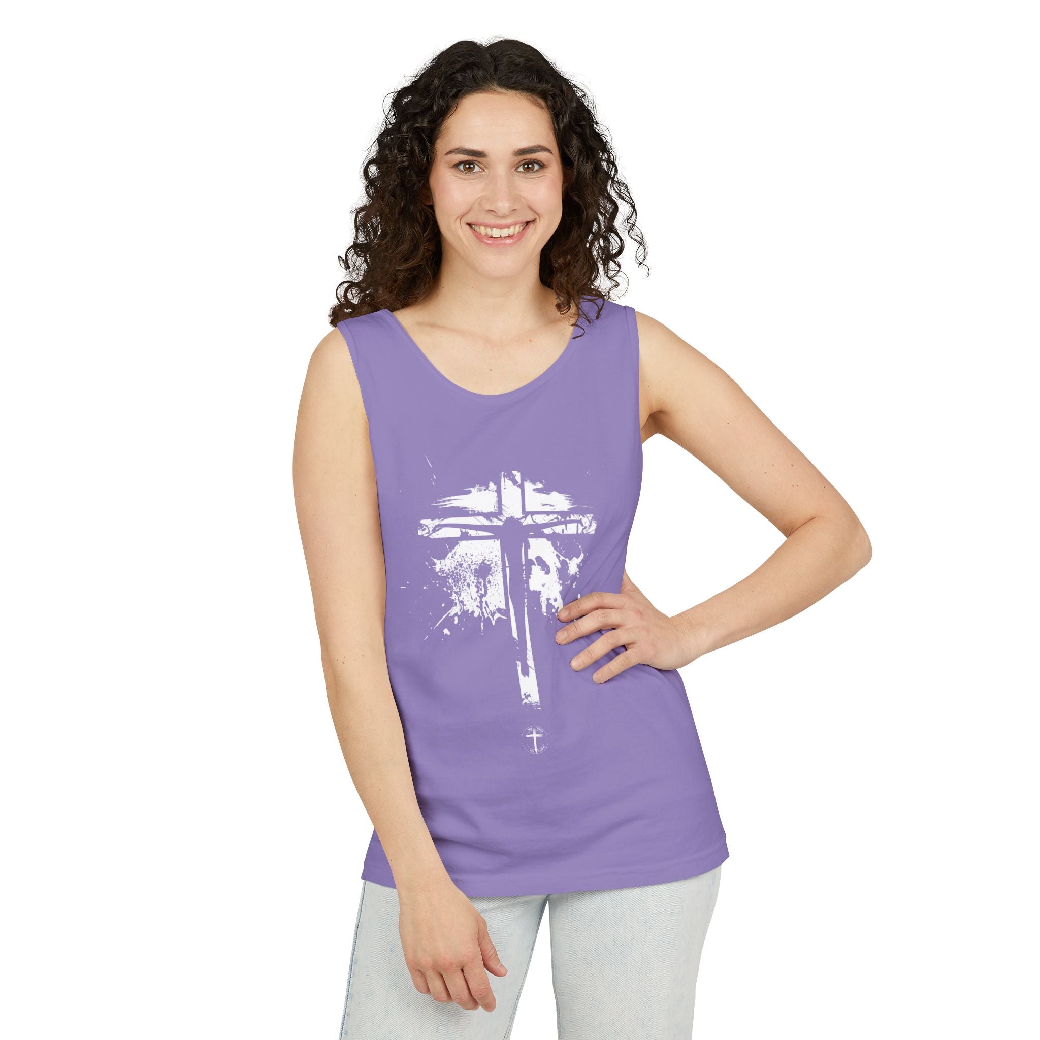 Jesus On Cross Relaxed Fit Tank Top