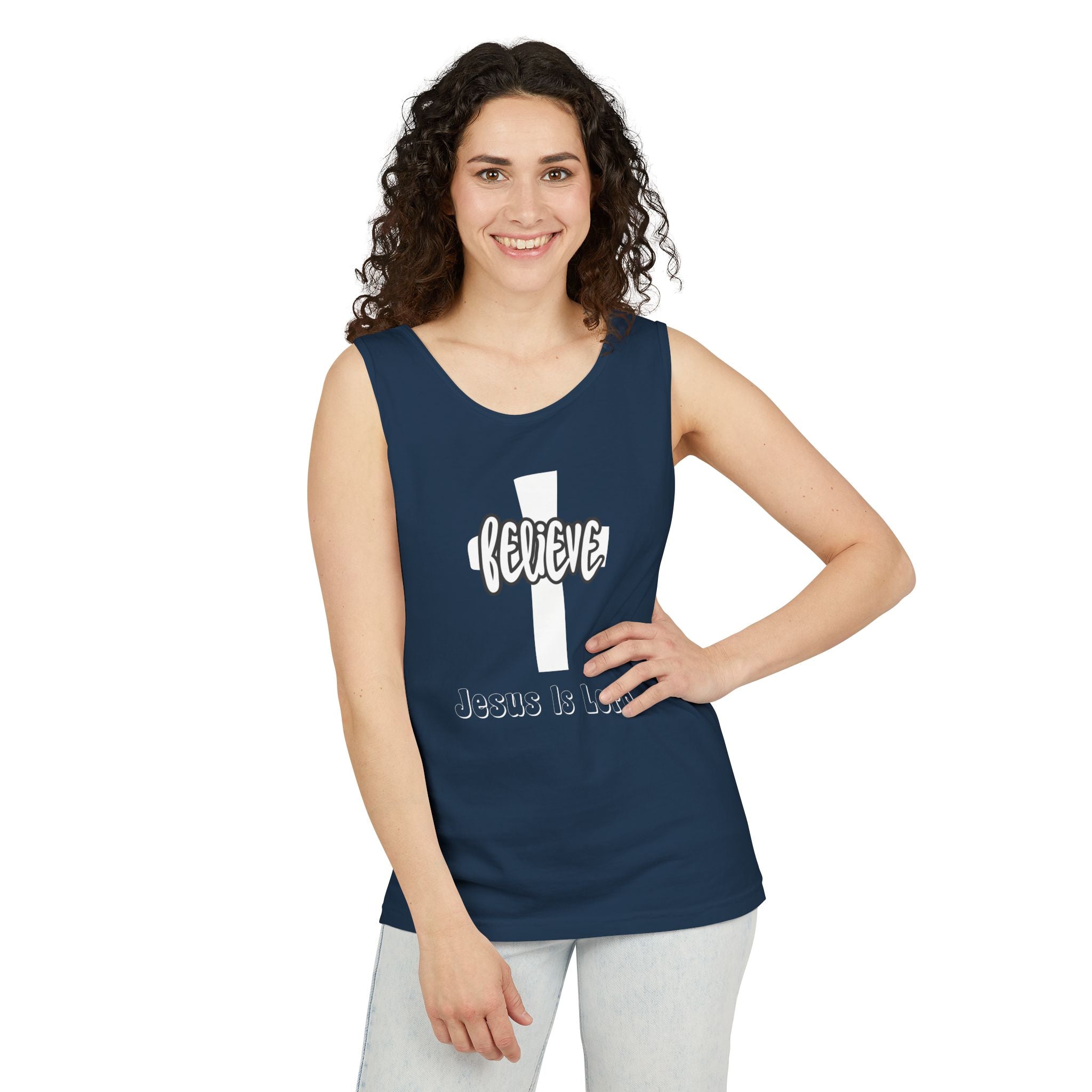 Believe Jesus Is Lord Christian Tank Top, Religious Inspirational Tank Top, Unisex Shirt, Faith Apparel, Gospel Message Clothing,