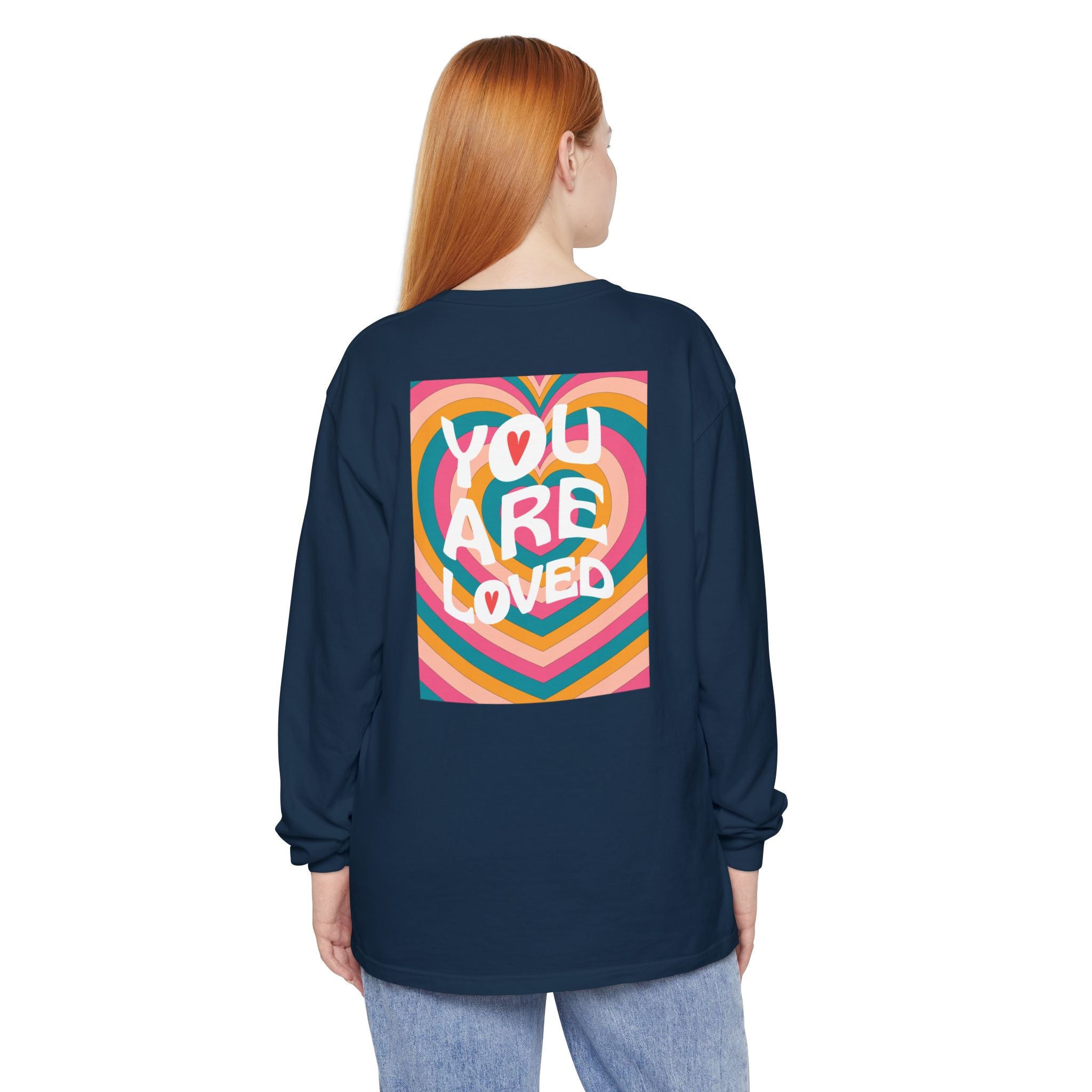 You Are Loved Retro Unisex Relaxed Fit Long Sleeve T-Shirt