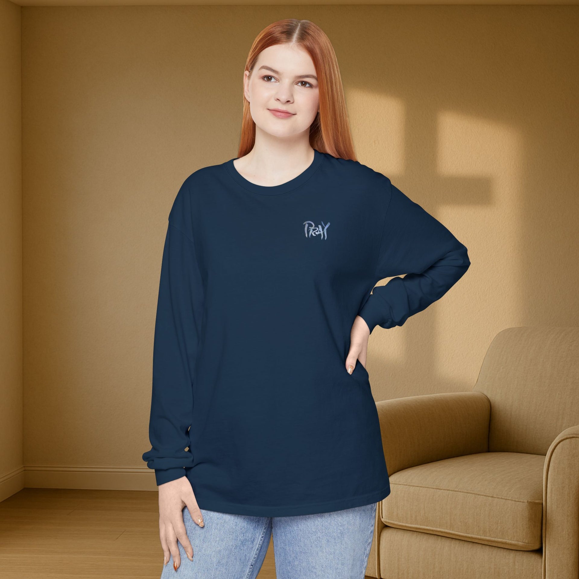 PRAY Unisex Relaxed Fit Long Sleeve T-Shirt - My Faith My Father