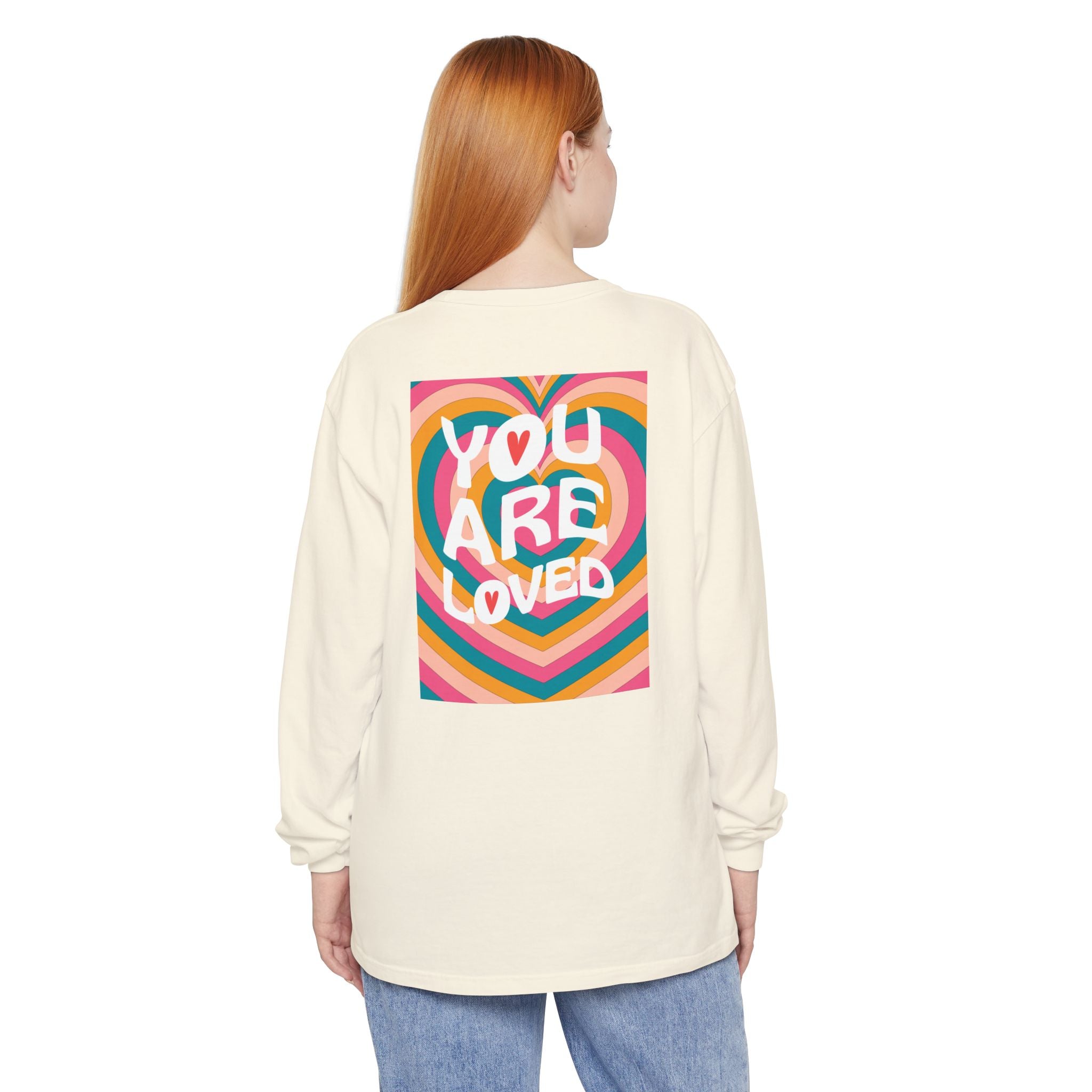 You Are Loved Retro Unisex Relaxed Fit Long Sleeve T-Shirt