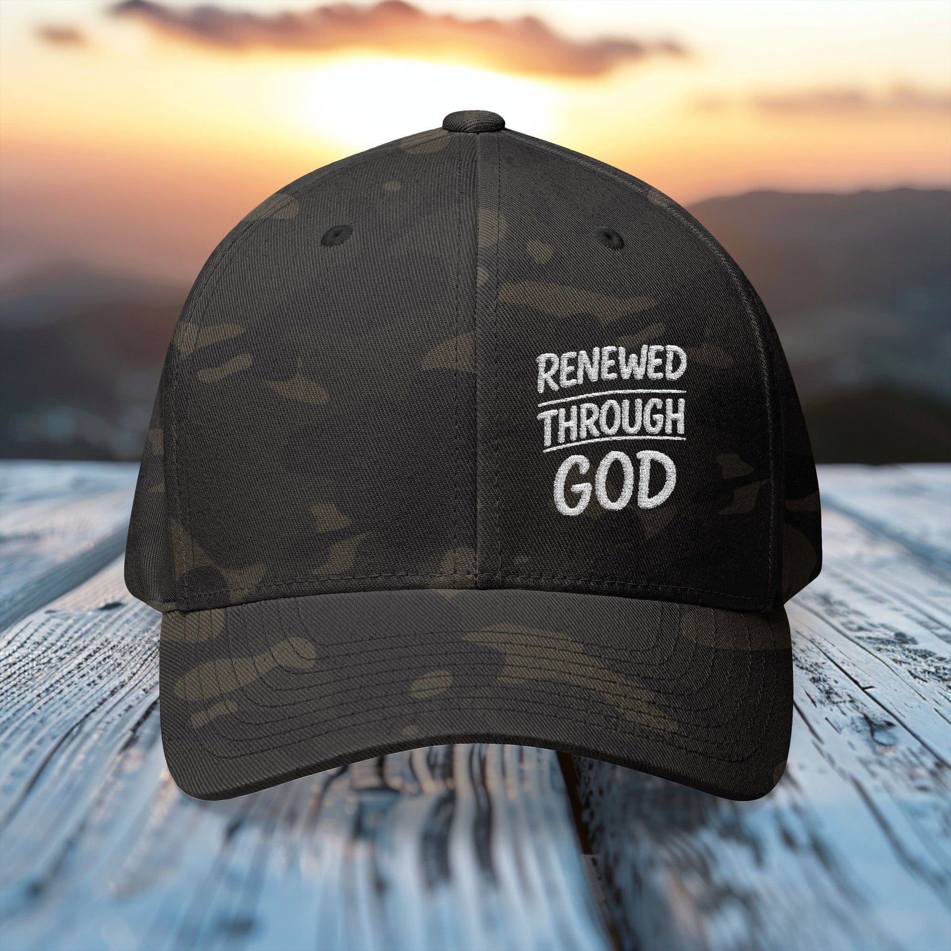 Renewed Through God Flexfit Hat - My Faith My Father