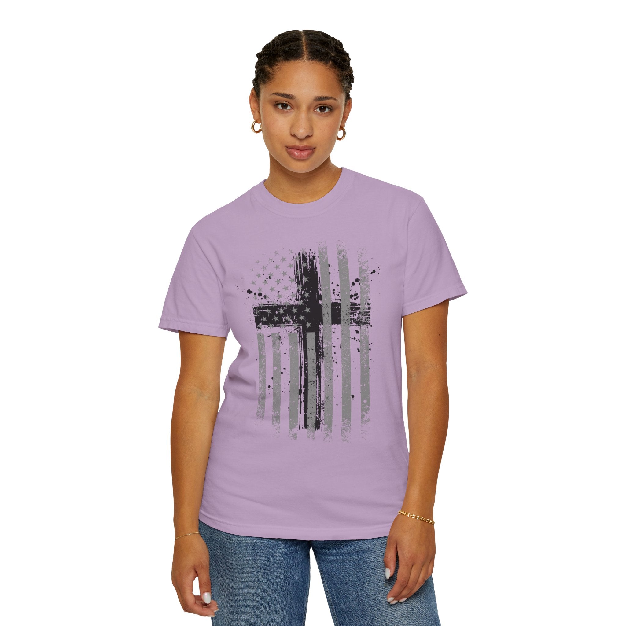 Flag With Cross Faith Unisex Relaxed Fit T-Shirt