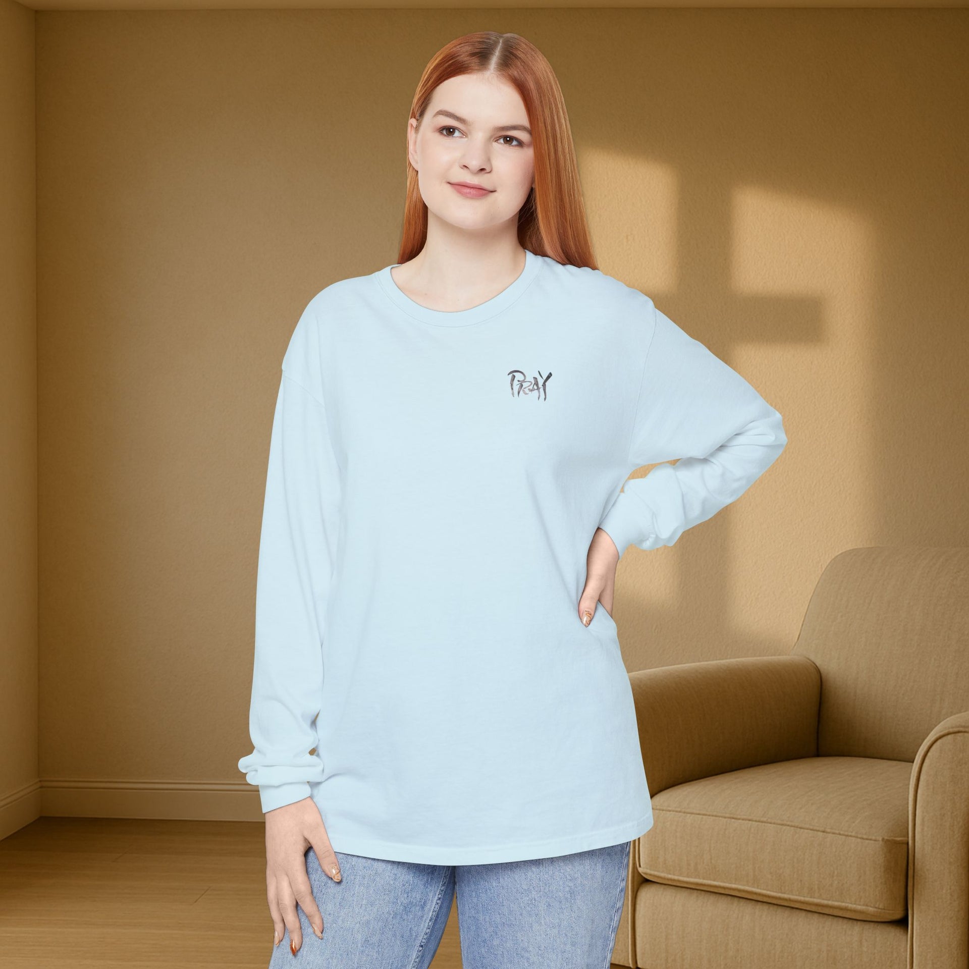 PRAY Unisex Relaxed Fit Long Sleeve T-Shirt - My Faith My Father