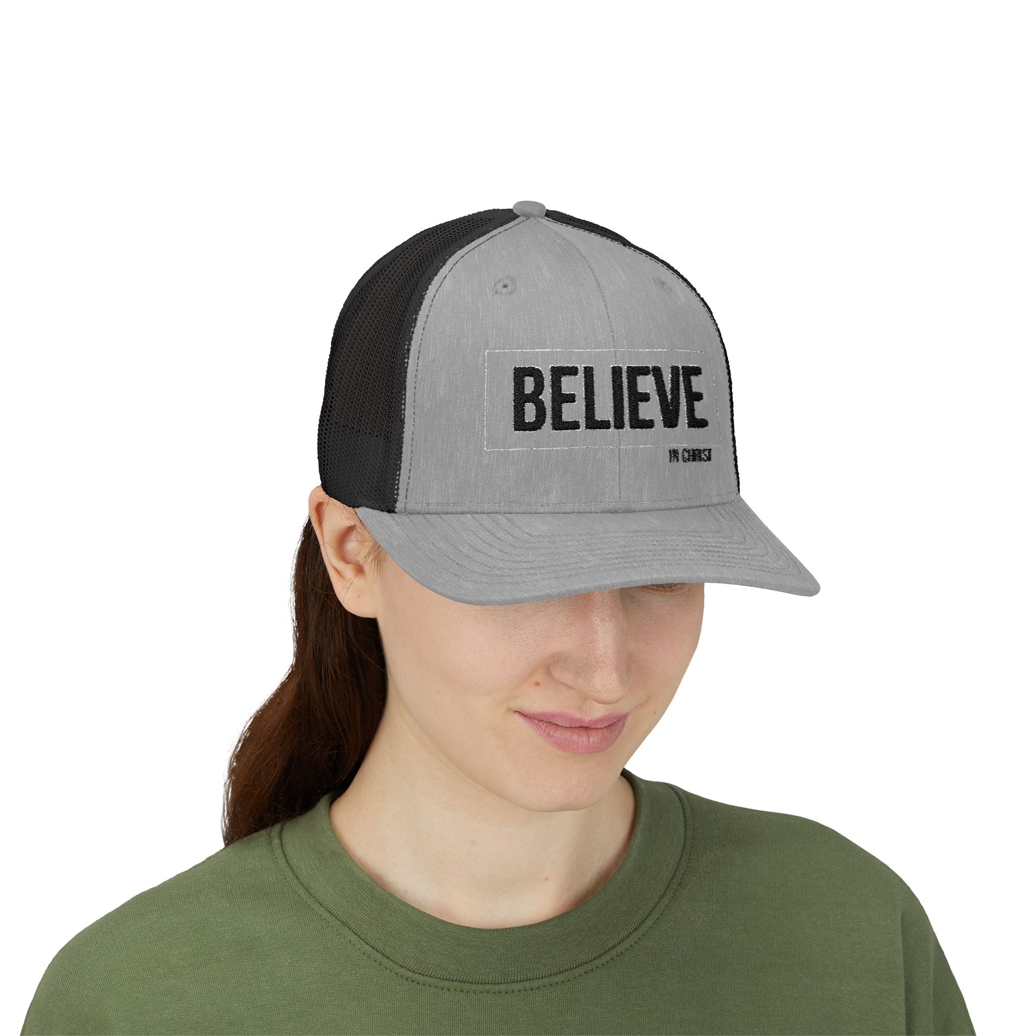 Believe In Christ Snapback Trucker Hat