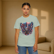 Eagle with Flag Unisex Relax Fit T-Shirt - My Faith My Father