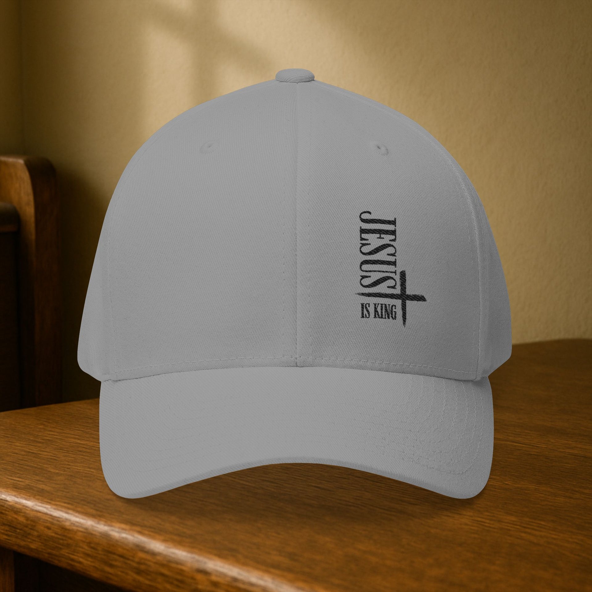 Jesus Is King – Christian Flexfit Hat - My Faith My Father