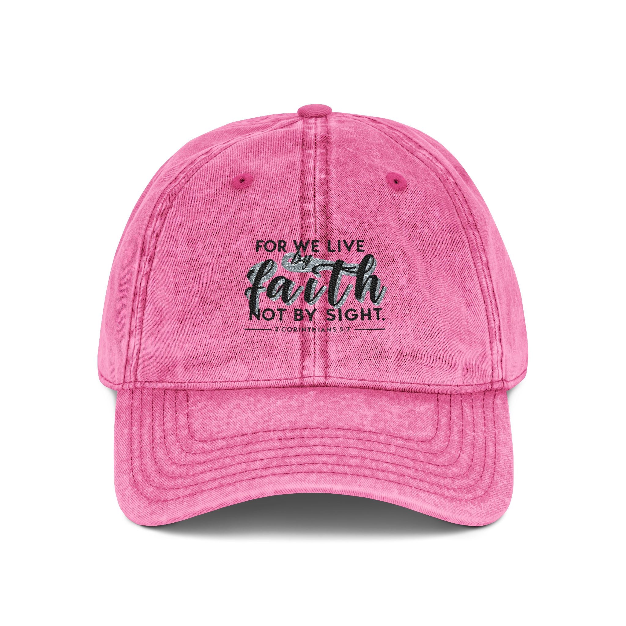 For We Live By Faith Not By Sight Vintage Hat