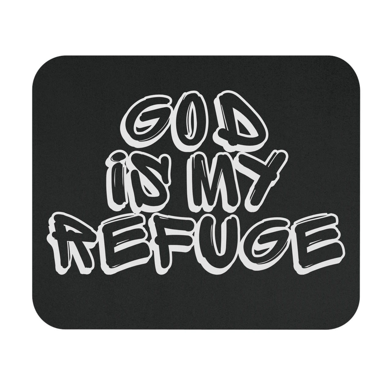 God is My Refuge – Christian Scripture Mouse Pad