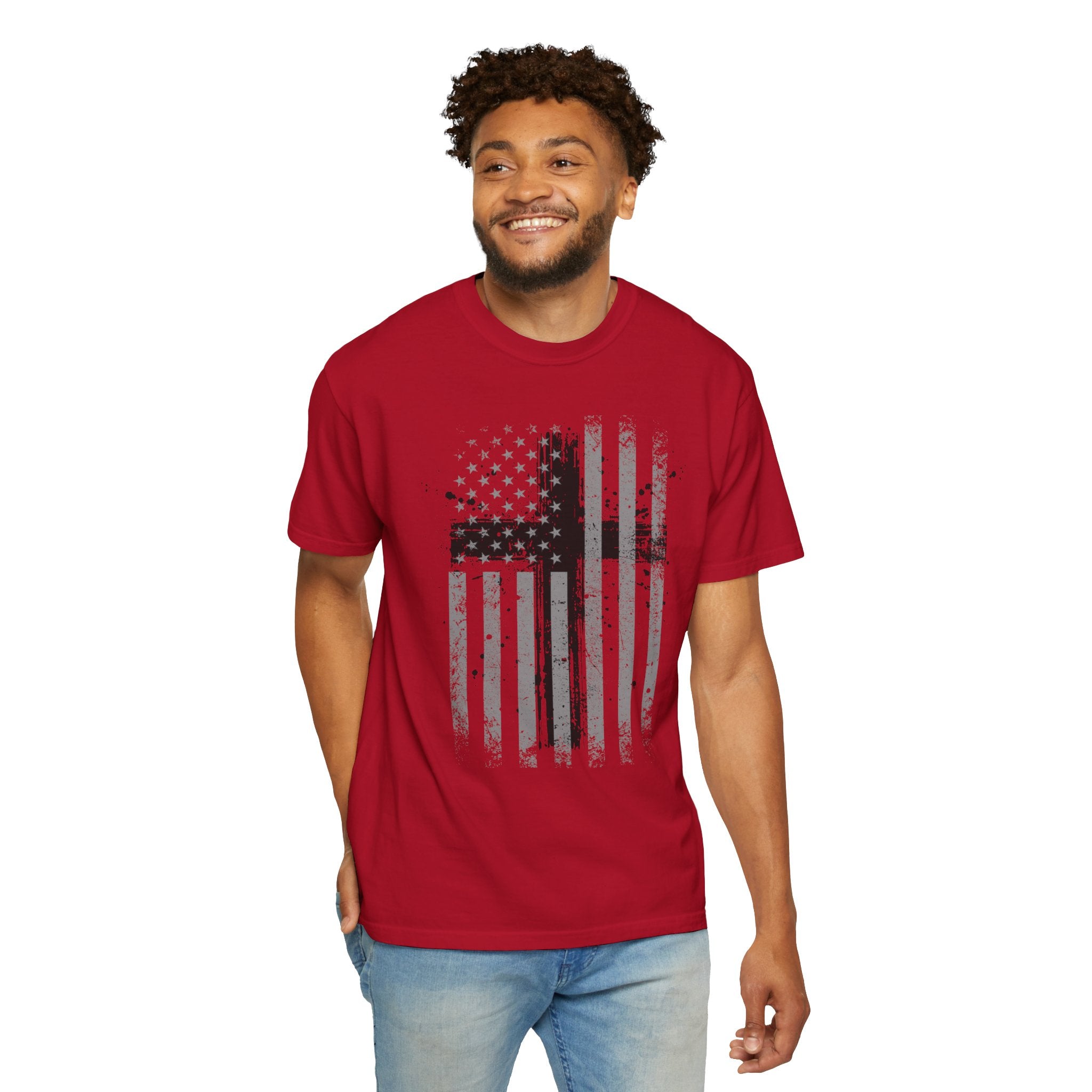 Flag With Cross Faith Unisex Relaxed Fit T-Shirt