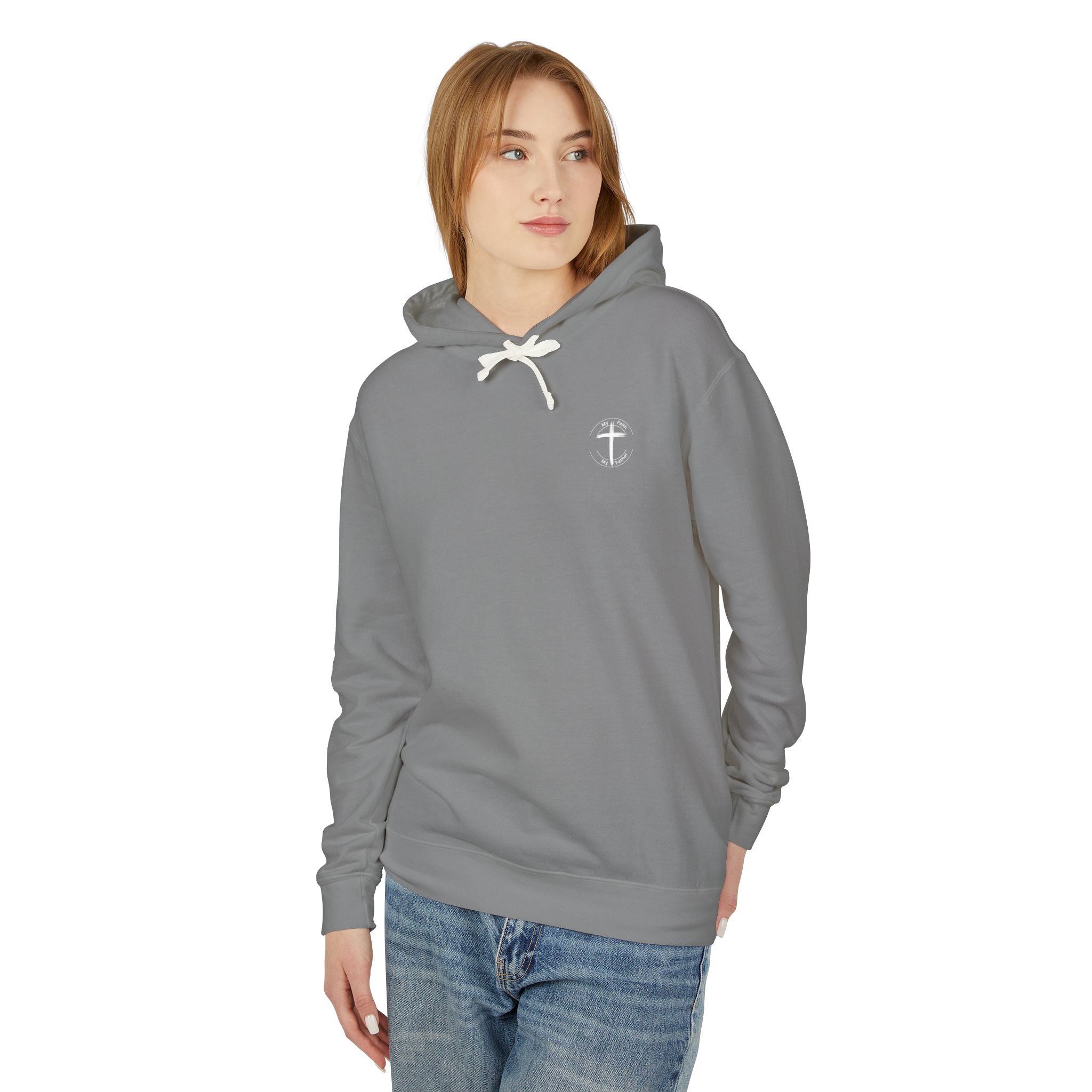 God Will Never Leave You Unisex Relaxed Fit Lightweight Hooded Sweatshirt
