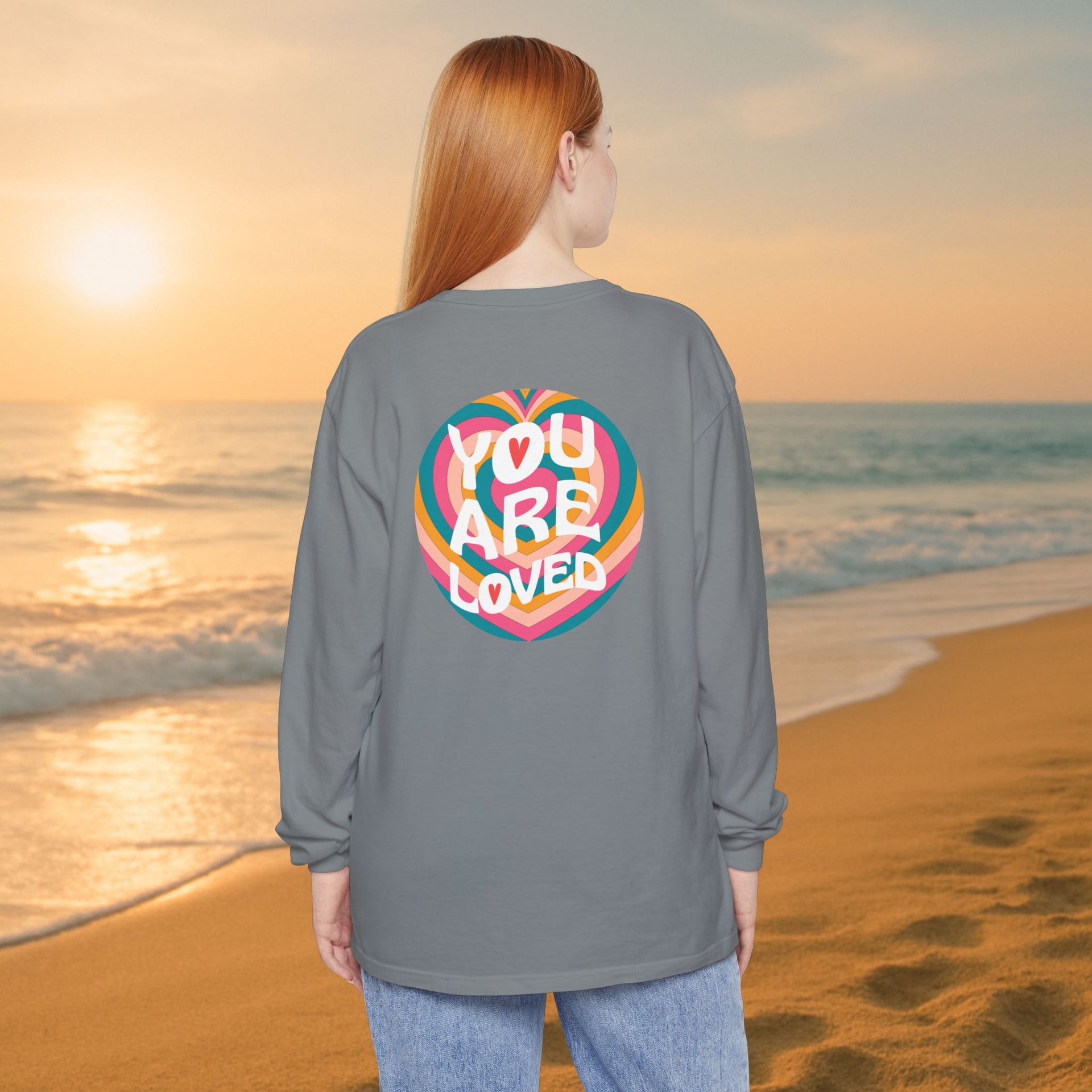 You Are Loved Retro Unisex Relaxed Fit Long Sleeve T-Shirt - My Faith My Father