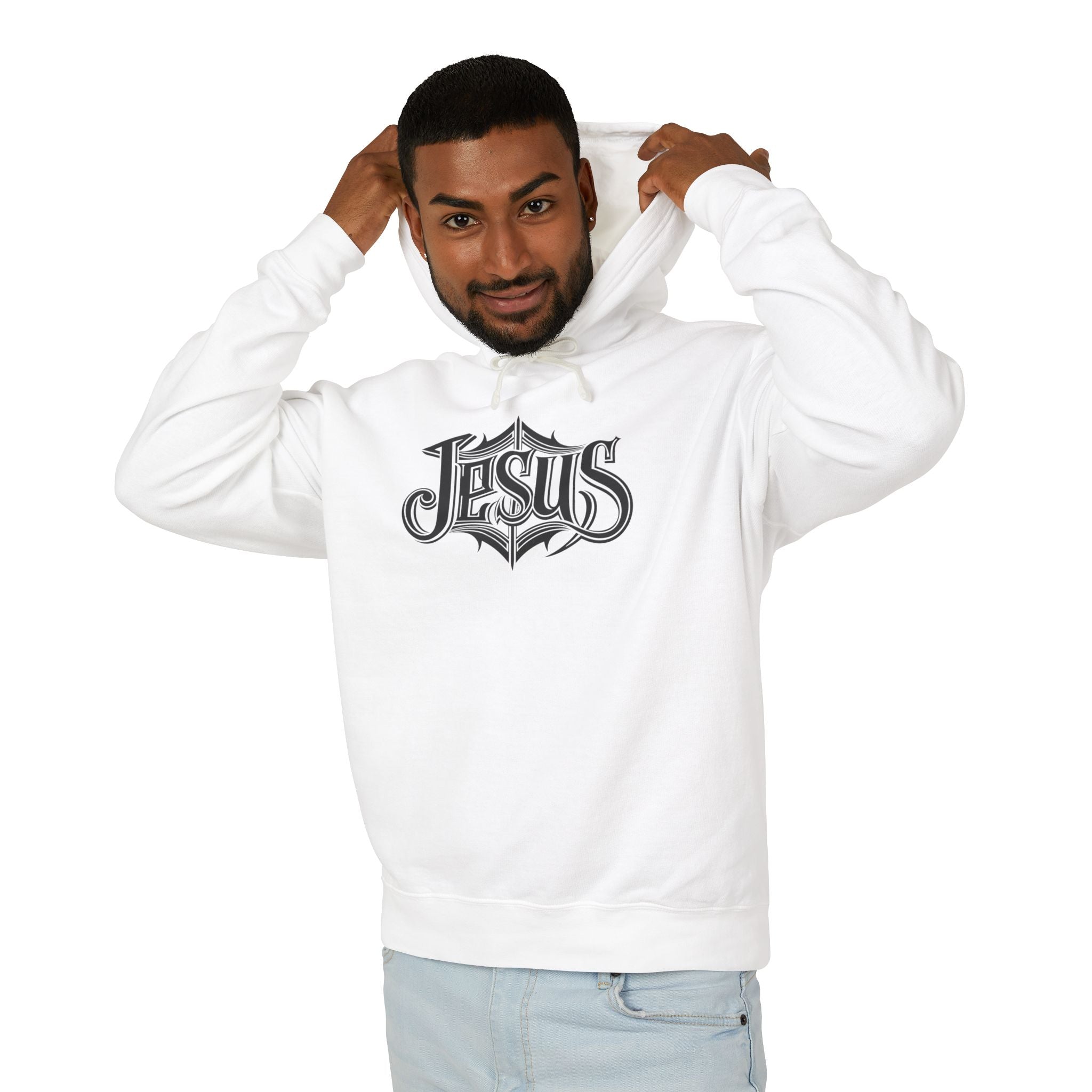 Jesus Unisex Relaxed Fit Lightweight Hooded Sweatshirt