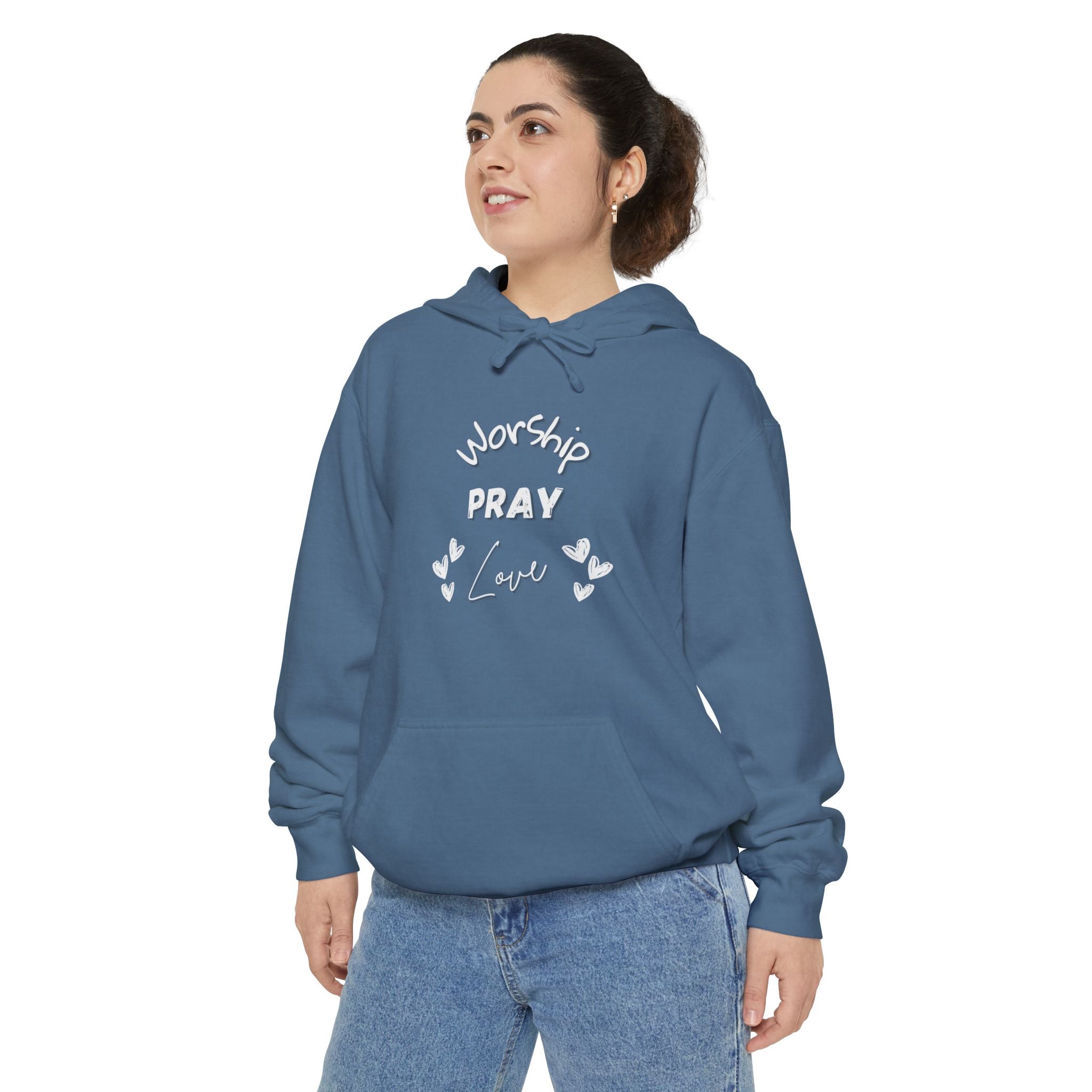 Worship, Pray, Love Unisex Relaxed Fit Hoodie