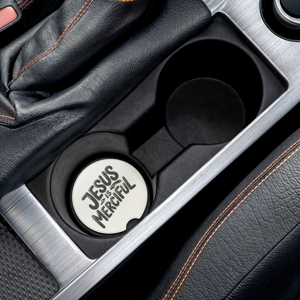 Jesus Is Merciful Soapstone Car Coaster