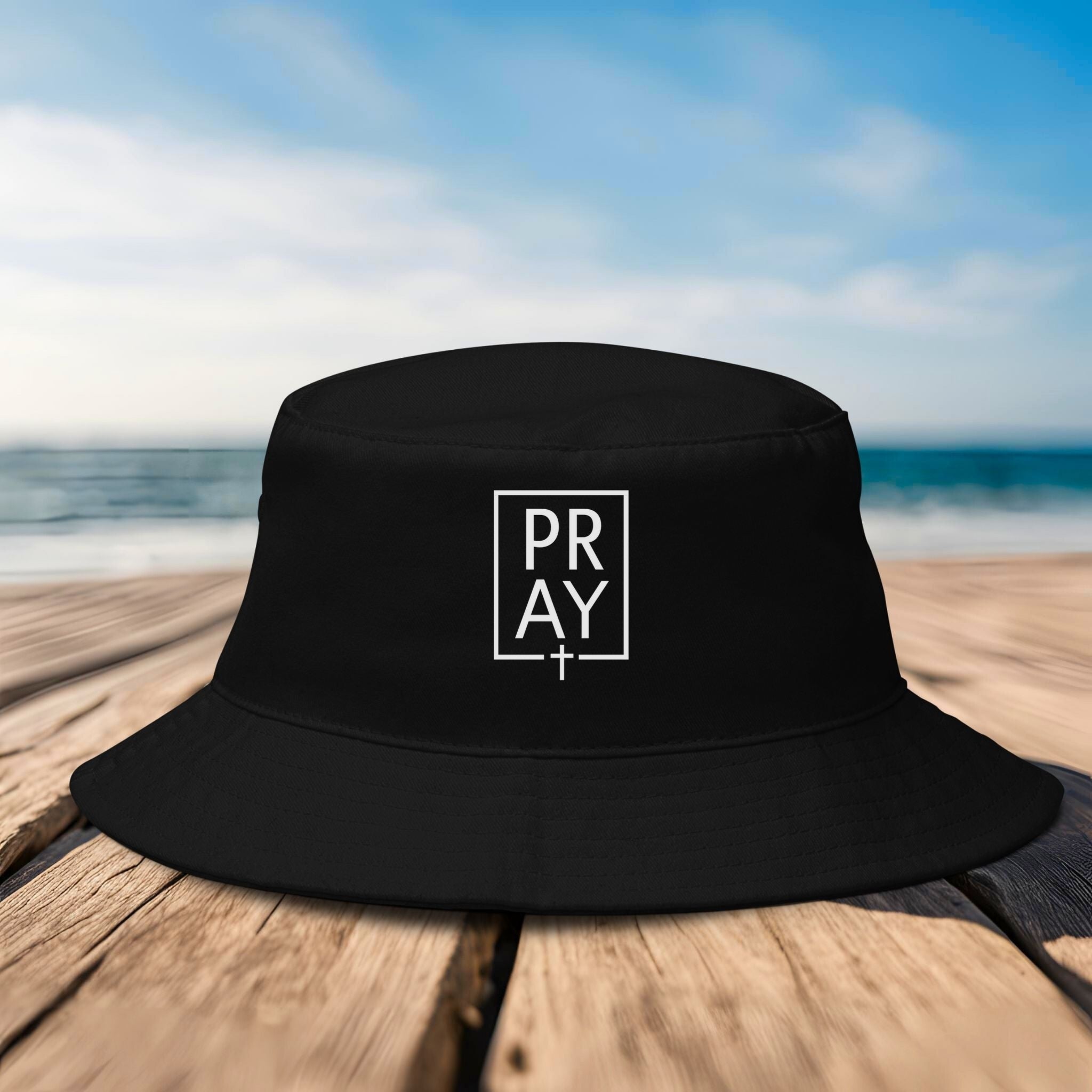 Pray + Cross Bucket Hat